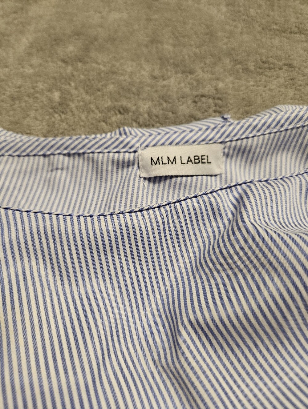 MLM Label Off Shoulder Ruffled Striped Blouse Top Size S - Picture 4 of 8